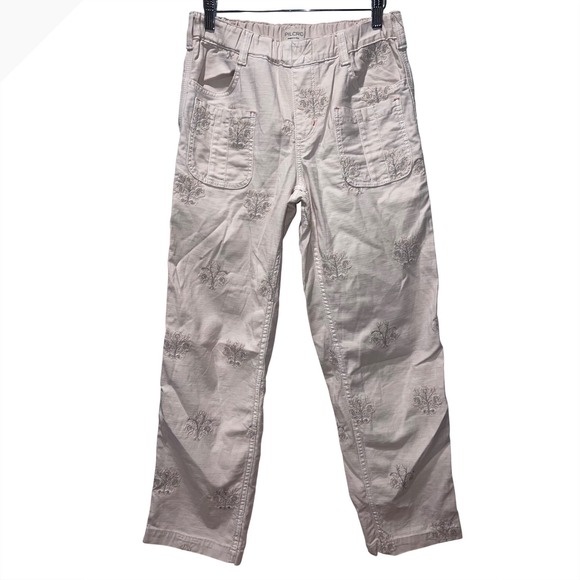 Anthropologie‎ Pilcro Rustic Pull On Floral Embroidered Pants Size XS - Picture 2 of 10